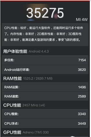 小米4跑分多少是正品