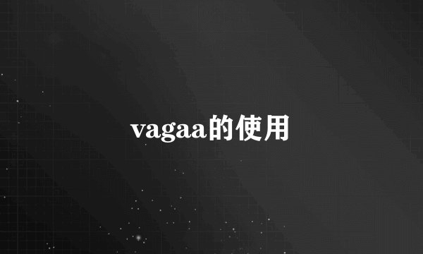 vagaa的使用