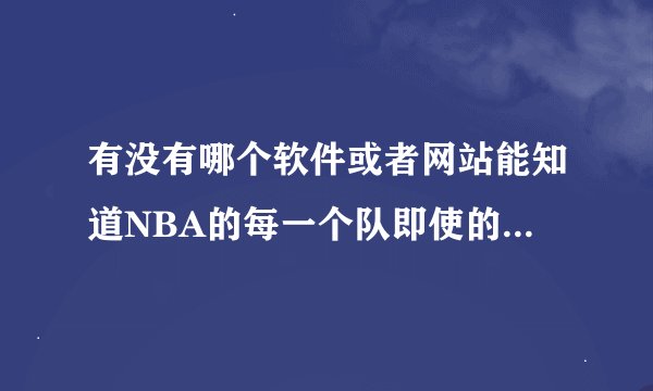 有没有哪个软件或者网站能知道NBA的每一个队即使的交易情况和签约自由球员！求大神