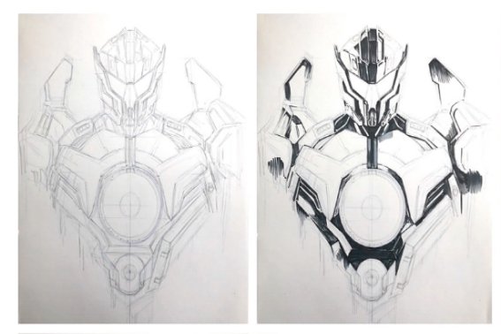 环太平洋机甲怎么画简单