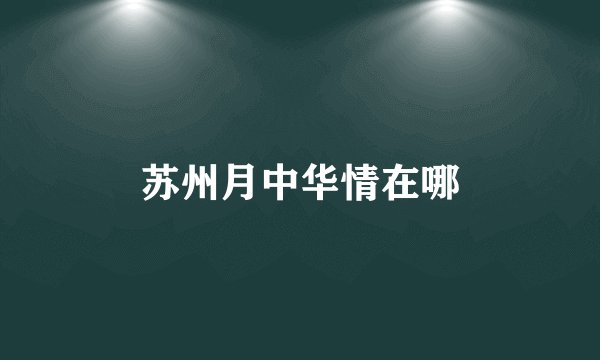 苏州月中华情在哪