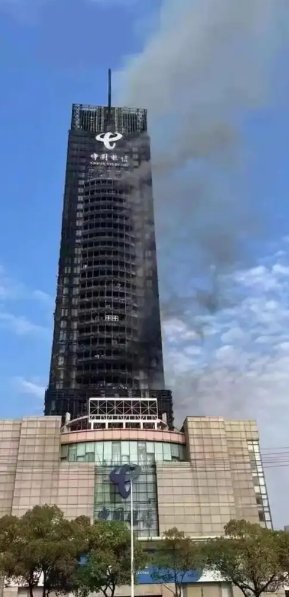 长沙电信大楼已经进入外立面维修阶段，维修效率为什么这么高？