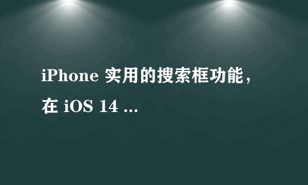 iPhone 实用的搜索框功能，在 iOS 14 beta 4 中再次优化