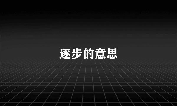 逐步的意思