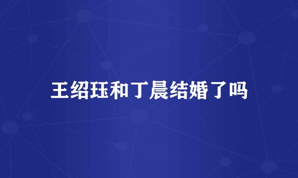 王绍珏和丁晨结婚了吗