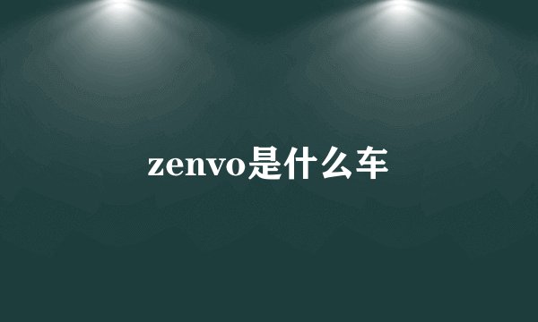 zenvo是什么车