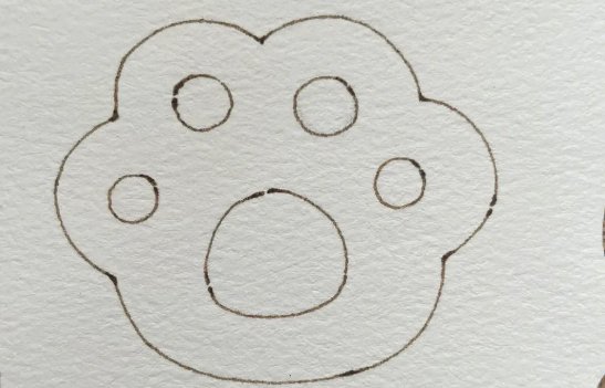 猫爪书签怎么画