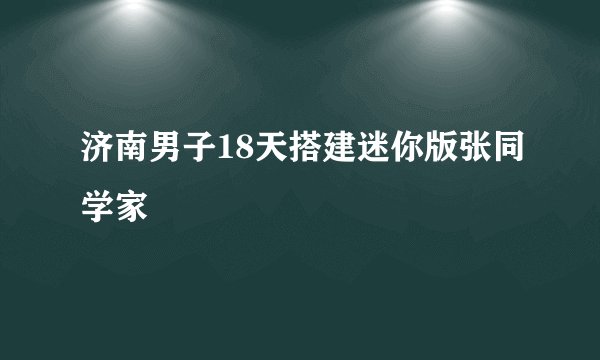 济南男子18天搭建迷你版张同学家
