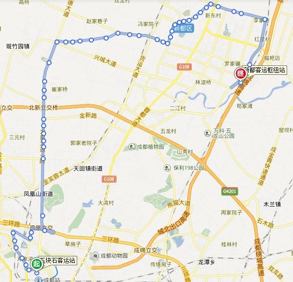 五块石汽车站到新都651时刻表