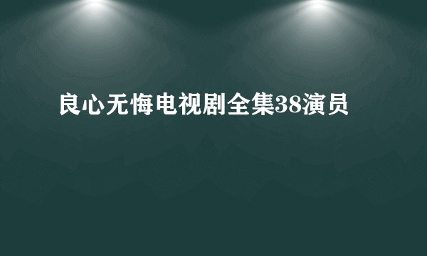良心无悔电视剧全集38演员