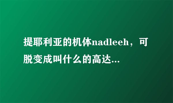 提耶利亚的机体nadleeh，可脱变成叫什么的高达(名字写英文字母)？