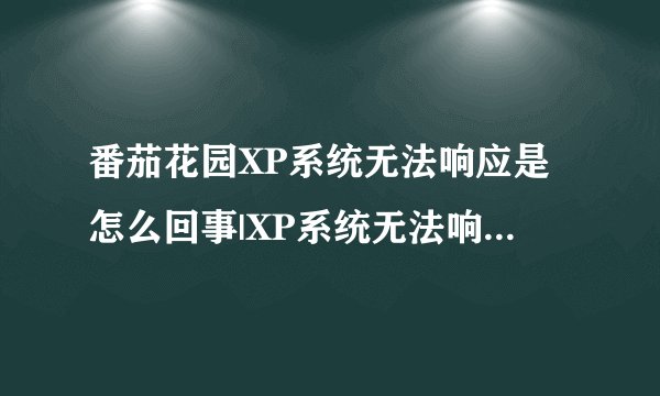 番茄花园XP系统无法响应是怎么回事|XP系统无法响应的解决方法