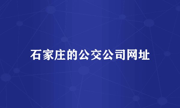 石家庄的公交公司网址