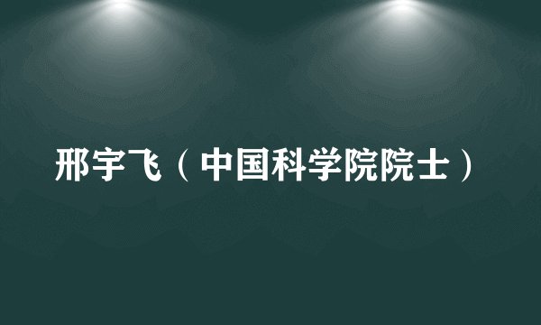 邢宇飞（中国科学院院士）