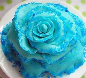 蓝色妖姬蛋糕图片