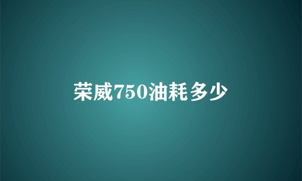 荣威750油耗多少