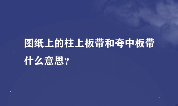 图纸上的柱上板带和夸中板带什么意思？