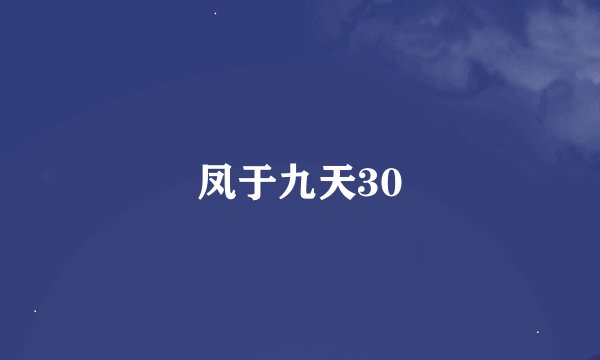 凤于九天30