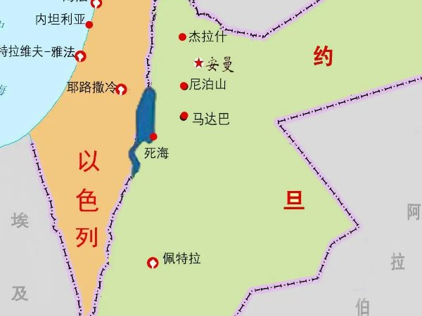 以色列在地图上的位置