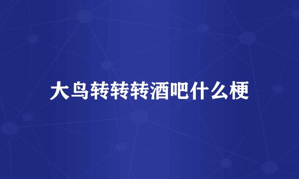 大鸟转转转酒吧什么梗