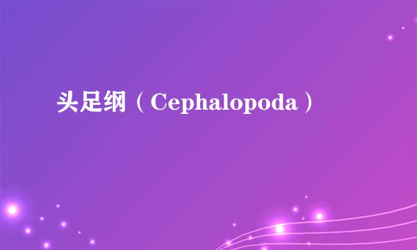 头足纲（Cephalopoda）