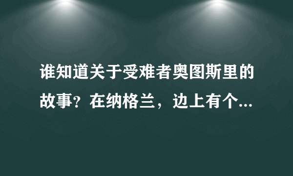 谁知道关于受难者奥图斯里的故事？在纳格兰，边上有个虚空龙~~一个张的像伊利丹似