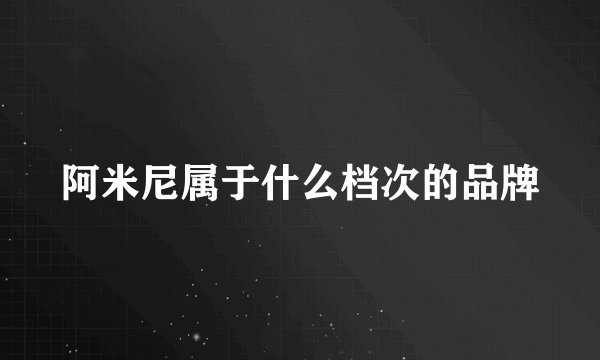 阿米尼属于什么档次的品牌