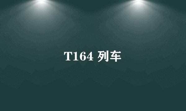T164 列车