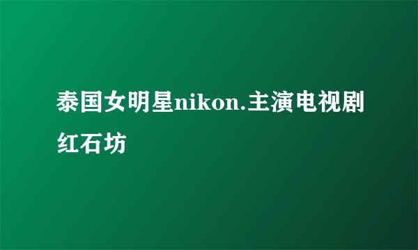泰国女明星nikon.主演电视剧红石坊