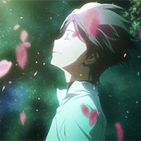 一个男孩站着周围飘落着花瓣是什么动漫?