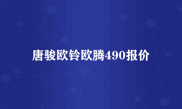 唐骏欧铃欧腾490报价