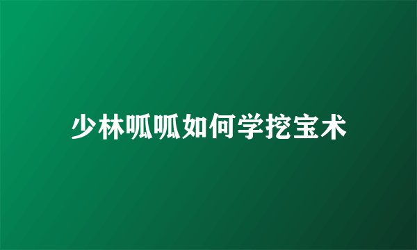 少林呱呱如何学挖宝术