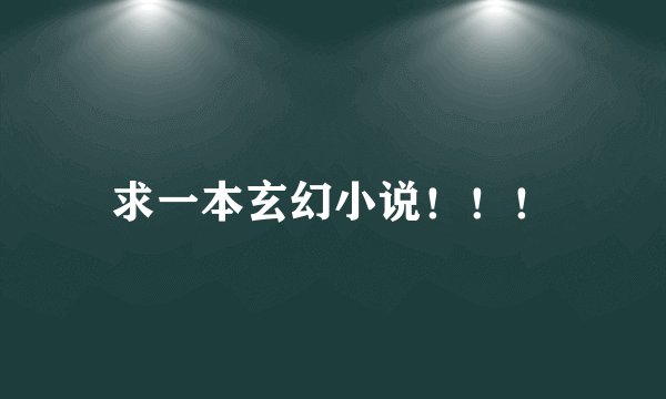 求一本玄幻小说！！！
