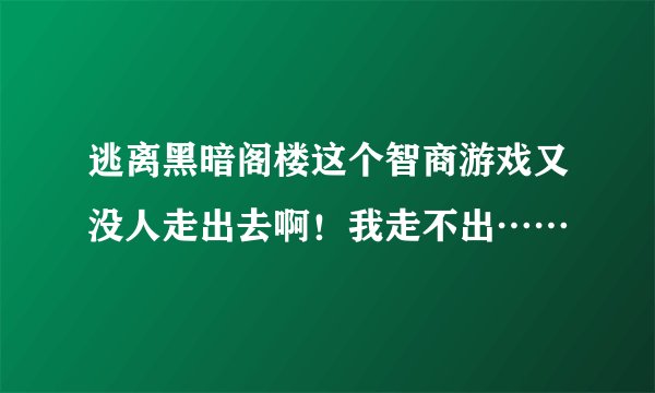 逃离黑暗阁楼这个智商游戏又没人走出去啊！我走不出……