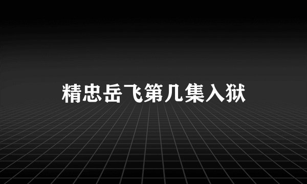 精忠岳飞第几集入狱