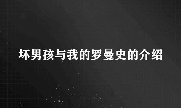 坏男孩与我的罗曼史的介绍