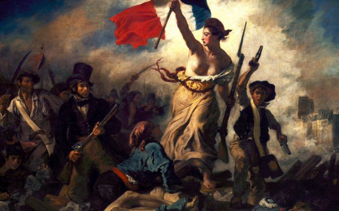 以前有一幅著名油画，内容是战争中一个女性裸露上半身，举着步枪领导众人战斗，这画叫什么？