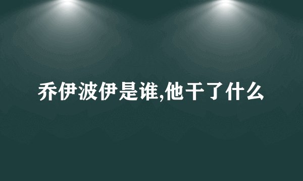 乔伊波伊是谁,他干了什么