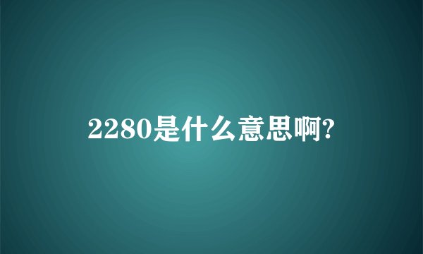 2280是什么意思啊?