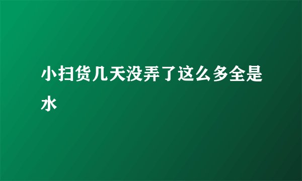 小扫货几天没弄了这么多全是水