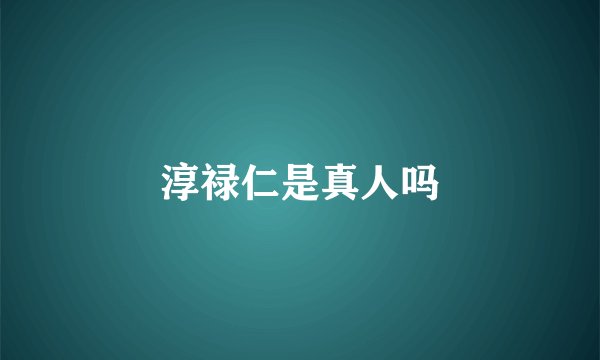 淳禄仁是真人吗