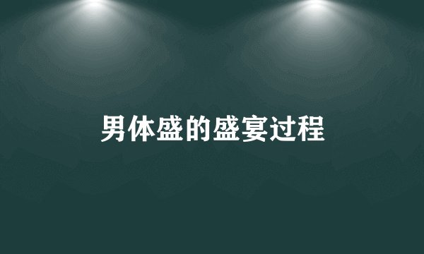 男体盛的盛宴过程