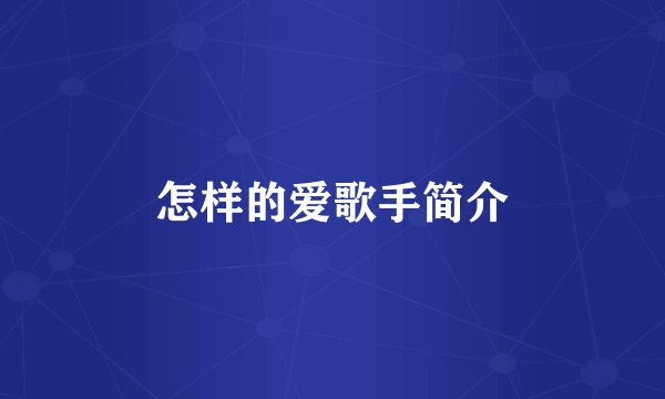 怎样的爱歌手简介