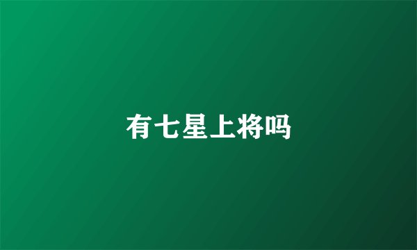 有七星上将吗