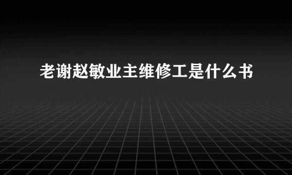 老谢赵敏业主维修工是什么书