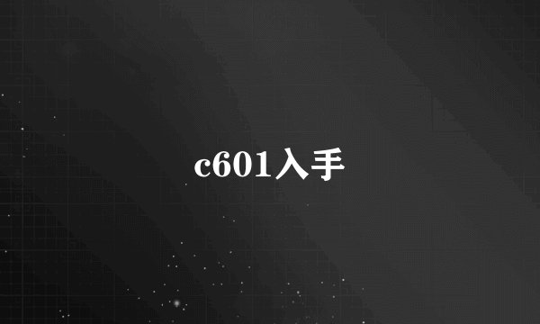 c601入手