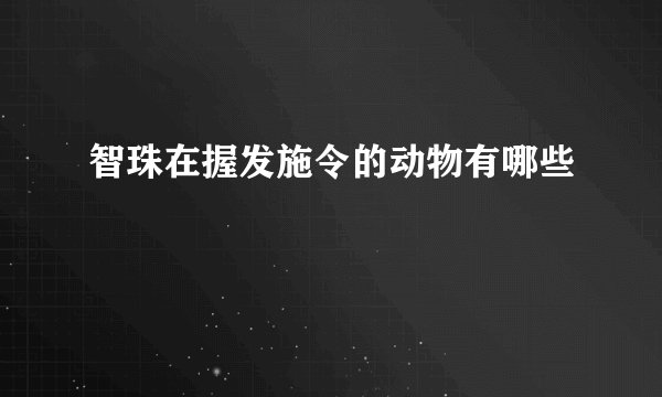 智珠在握发施令的动物有哪些