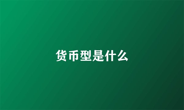 货币型是什么