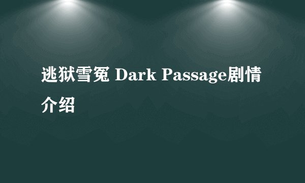 逃狱雪冤 Dark Passage剧情介绍