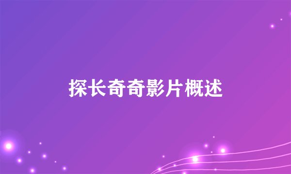 探长奇奇影片概述